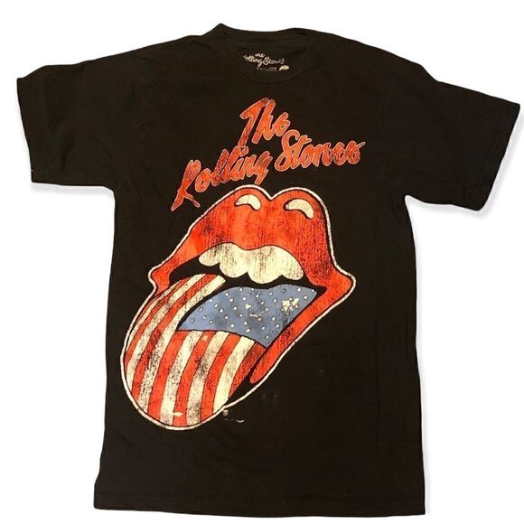 THE ROLLING STONES LIPS GRAPHIC ROCK BAND TEE SMALL - Picture 1 of 3